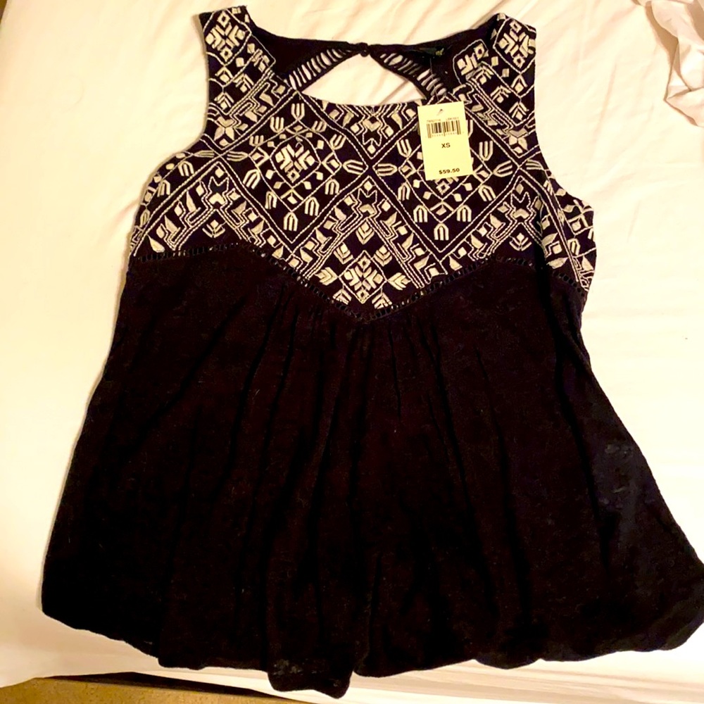 Lucky Brand With Tag Embroidered Tank, XS